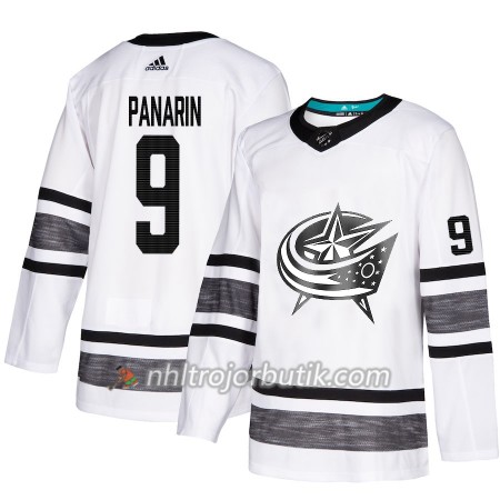 Män Ishockey Columbus Blue Jackets tröja Artemi Panarin 9 Vit 2019 All-Star Adidas Authentic